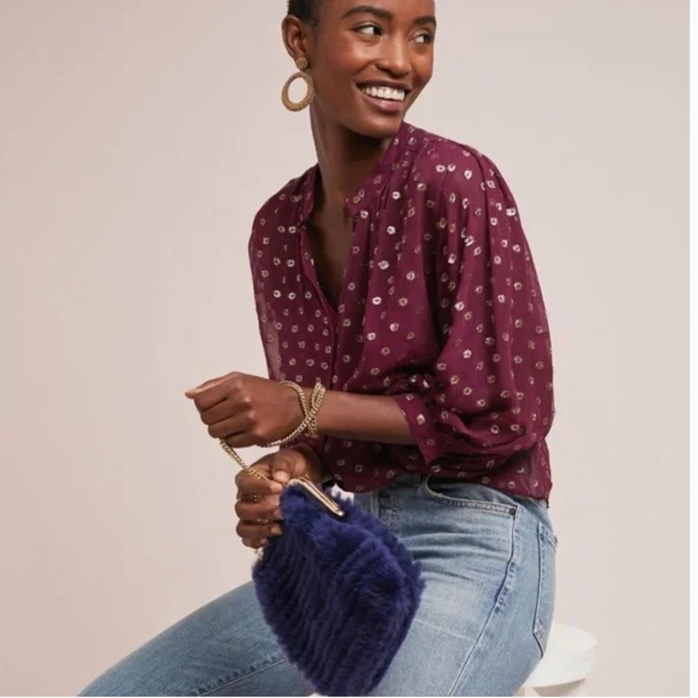 Anthropologie Moulinette Soeurs Allegra Embellished Top | XL - Picture 2 of 7